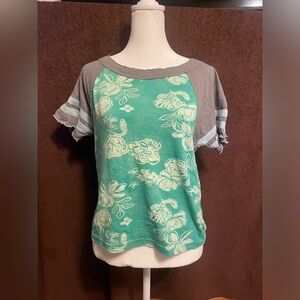 Free People flowered shirt